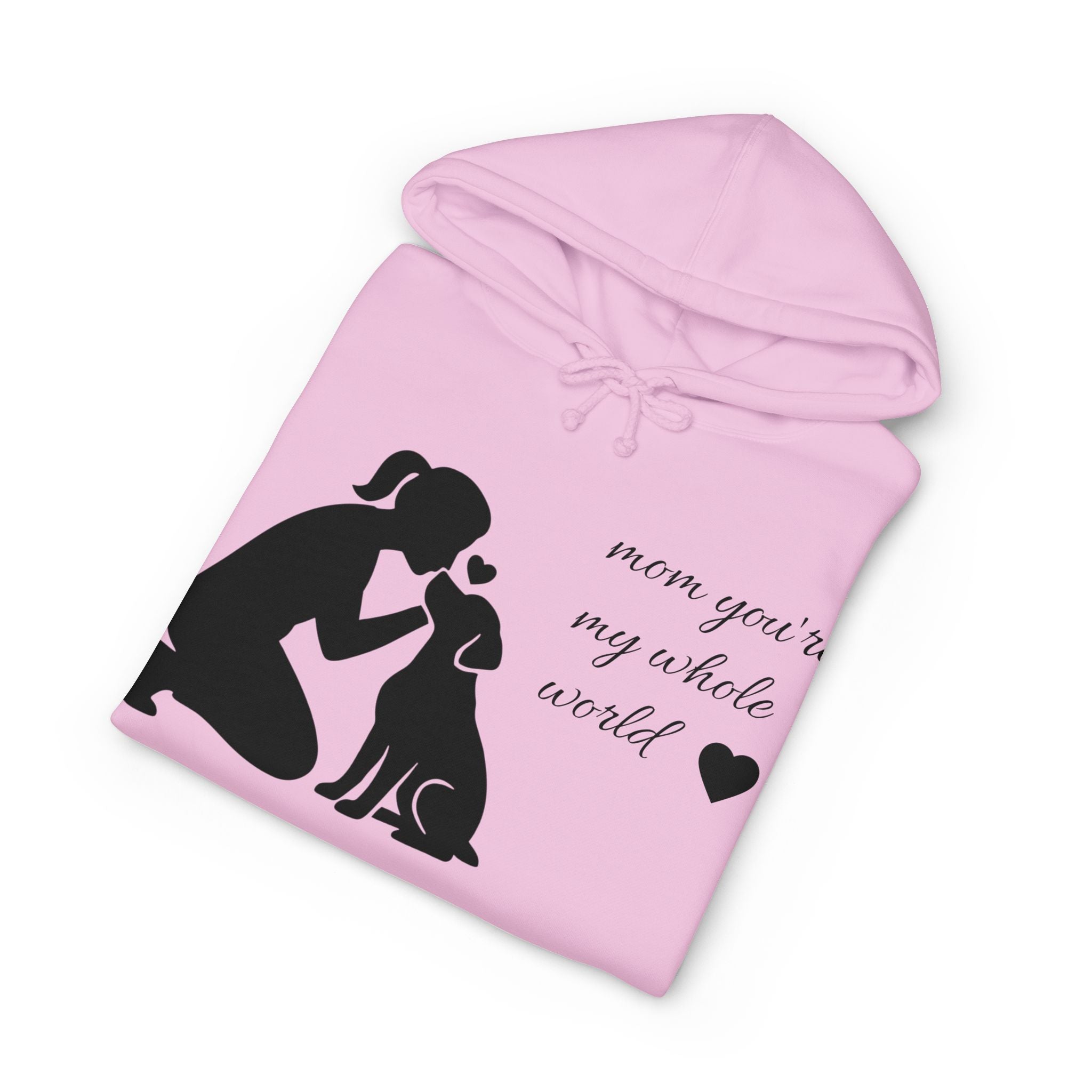 Dog Mom Hoodie - "Mom You're My Whole World" Paw Print Sweatshirt