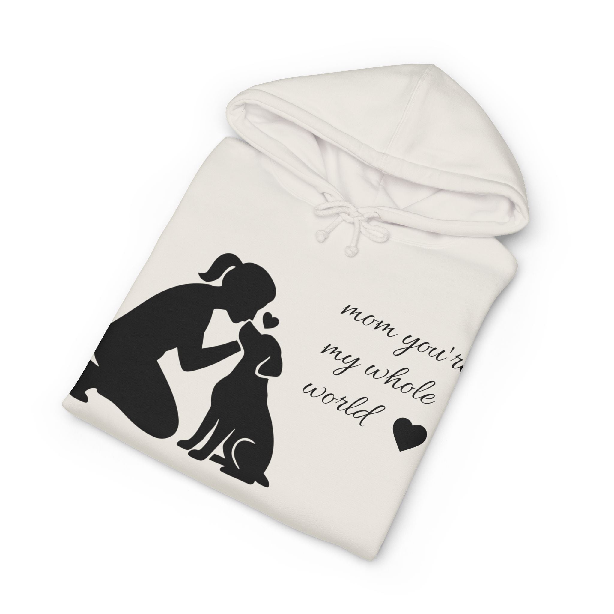 Dog Mom Hoodie - "Mom You're My Whole World" Paw Print Sweatshirt