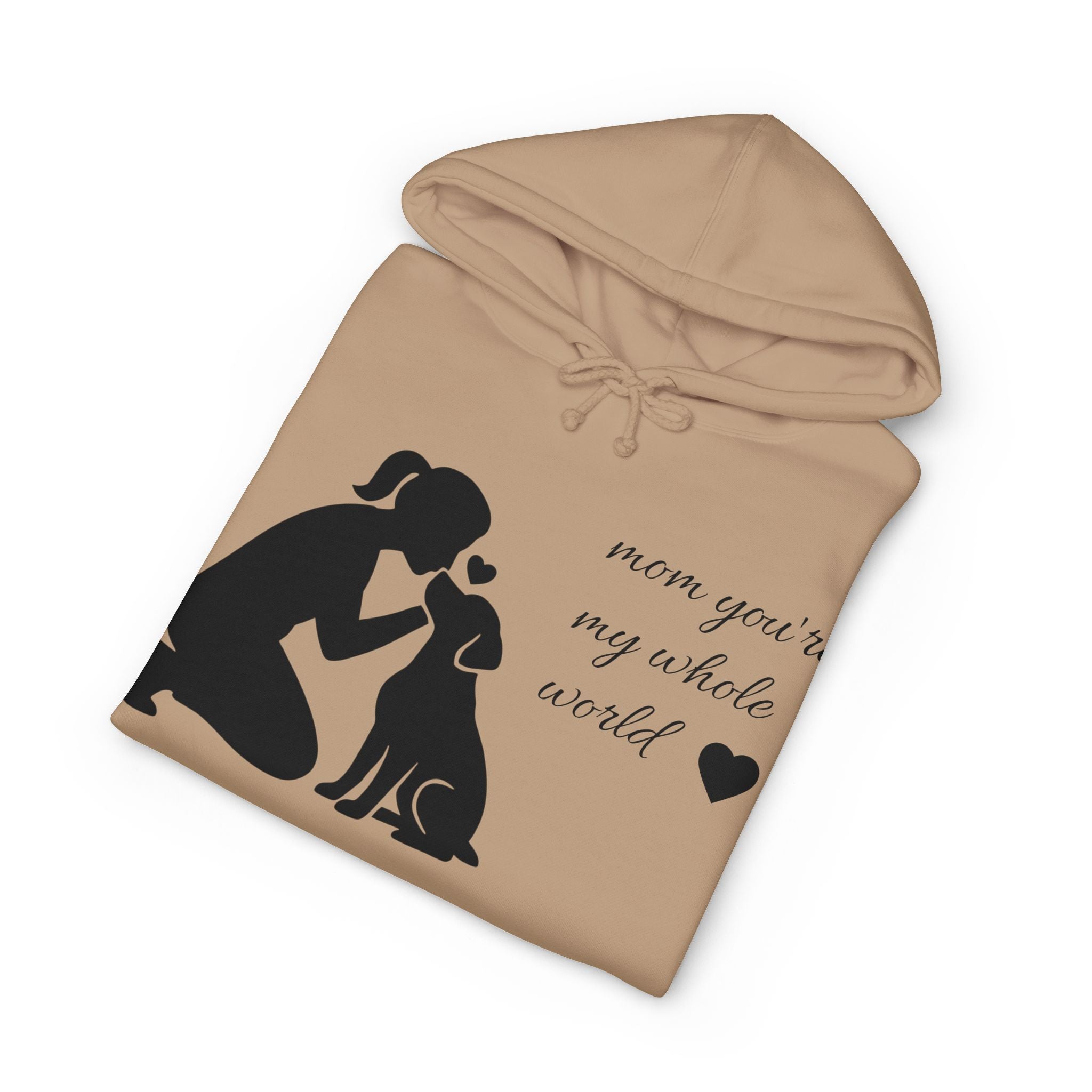 Dog Mom Hoodie - "Mom You're My Whole World" Paw Print Sweatshirt