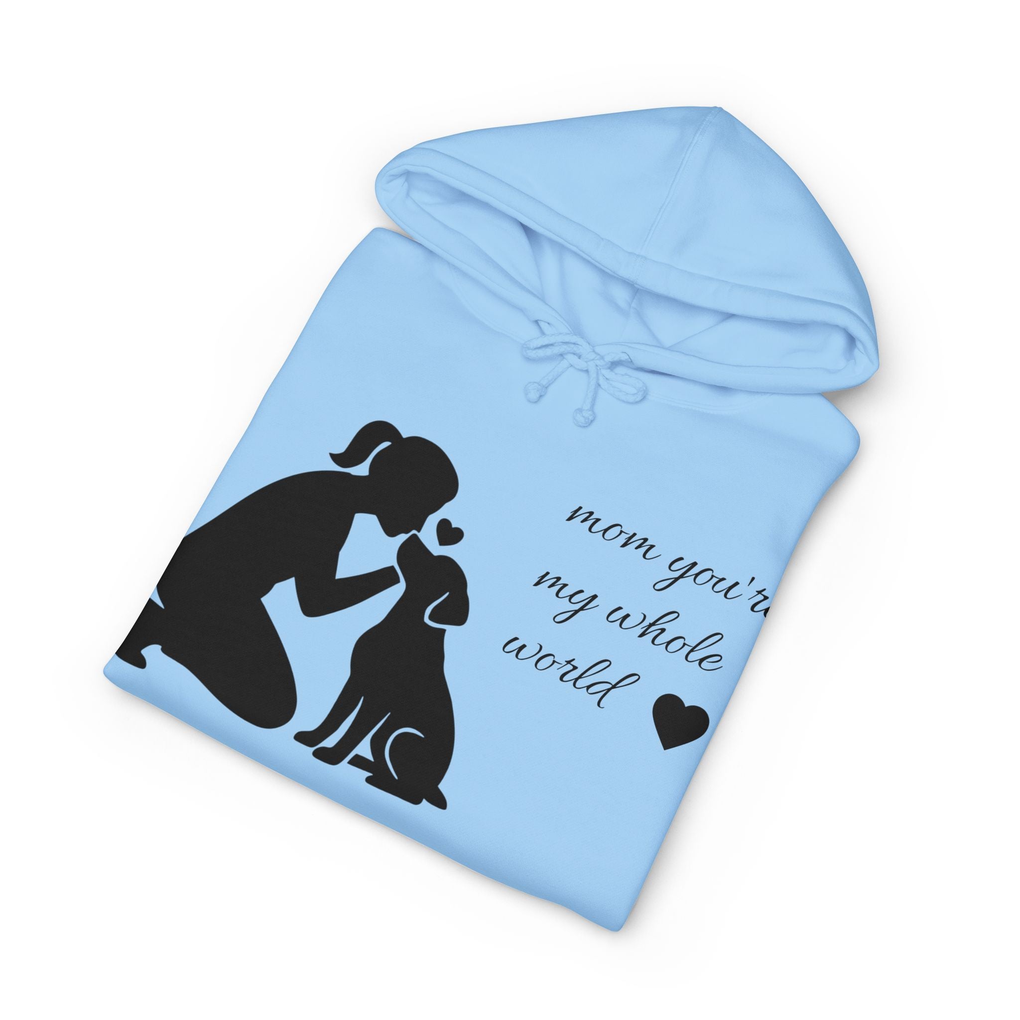 Dog Mom Hoodie - "Mom You're My Whole World" Paw Print Sweatshirt