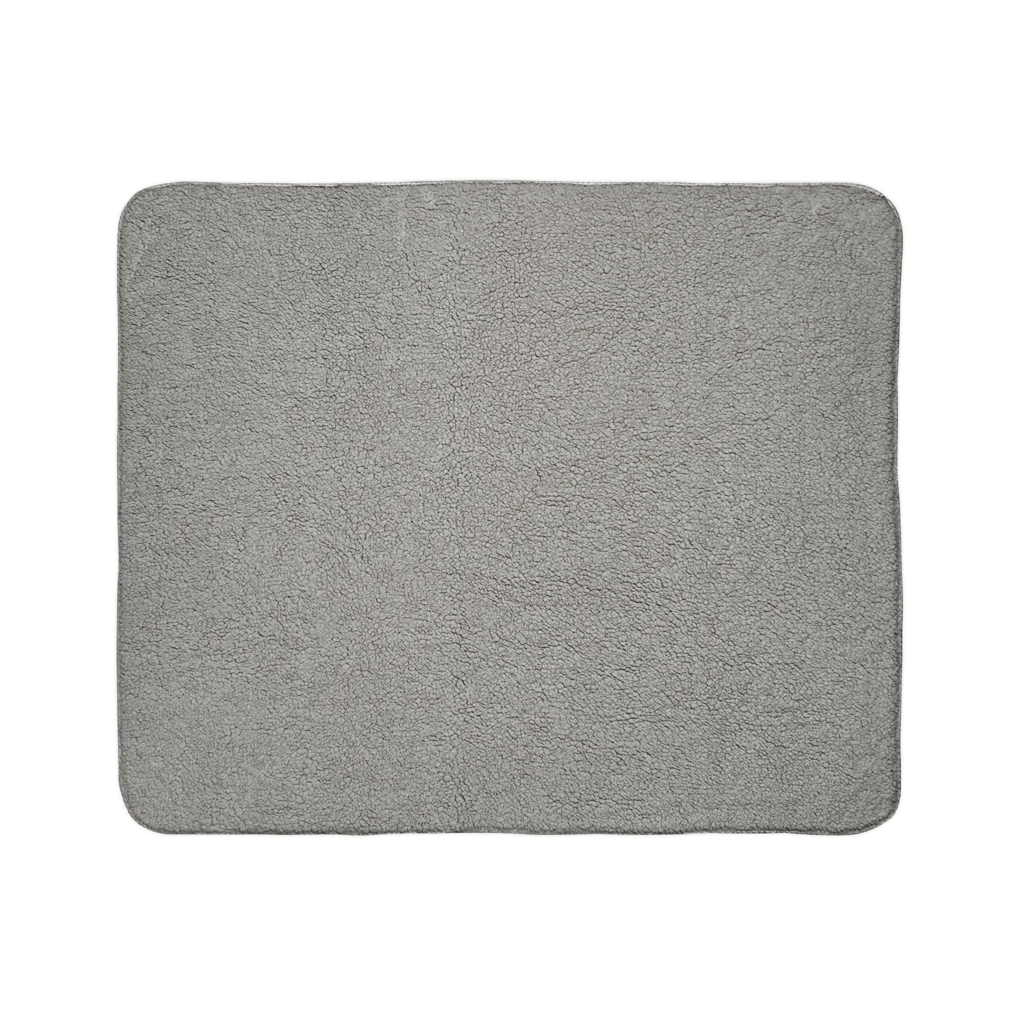 Personalized Pug Sherpa Blanket — Custom Name ‘Gracie’, Cozy Gray Fleece with Paw Prints